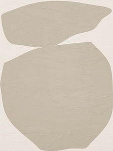Organische geometrische abstrakte Kunst in Erdtönen