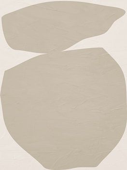 Organische geometrische abstracte kunst in aardetinten