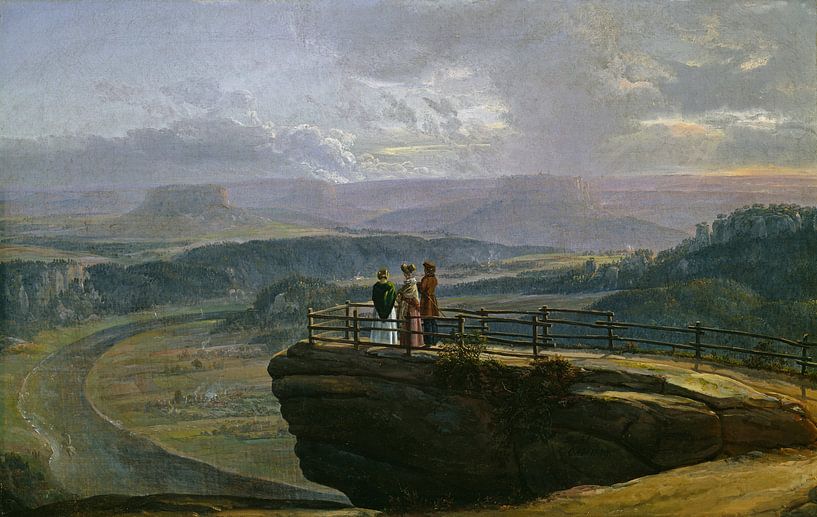 Uitzicht vanaf Bastei, Johan Christian Dahl, Johan Christian Dahl van Meesterlijcke Meesters