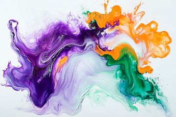 Kleurrijke aquarel explosie van Poster Art Shop