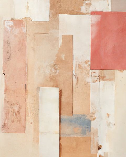 Abstract Wabi-sabi in pastel van Studio Allee