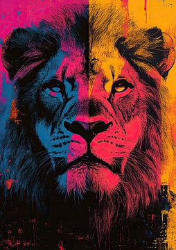 Lion "Ruler of the steppe: The lion in its splendour"