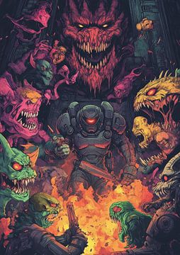 "Enfer épique plein de créatures terrifiantes" ;