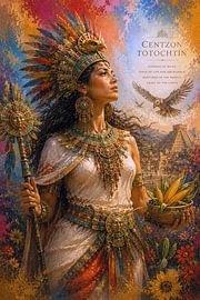 The Centzon Totochtin (Aztec mythology) painting. by Johannes