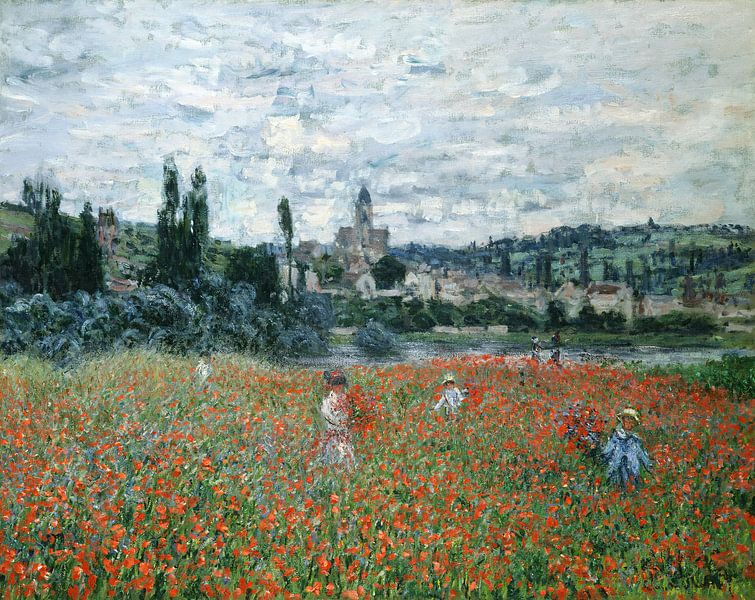 Klaprozenveld bij Vétheuil, Claude Monet van All the Masters