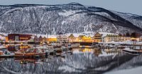 Rognan in winter, Noorwegen van Adelheid Smitt thumbnail