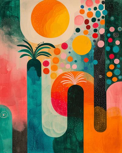 Überraschend und bunt, modern und abstrakt