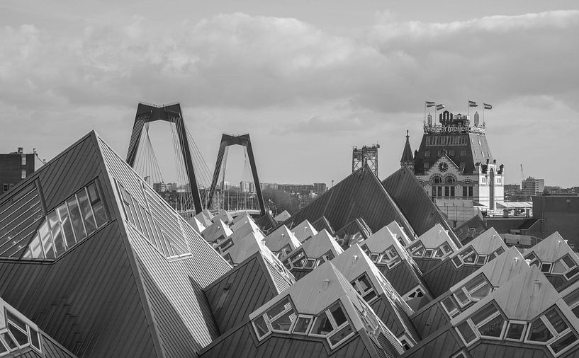 Vue sur la ville de Rotterdam par MS Fotografie | Marc van der Stelt