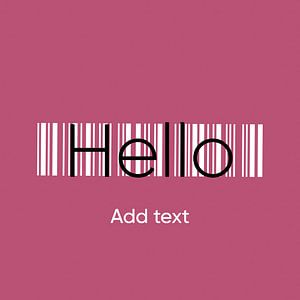Ein Strichcode hello art.