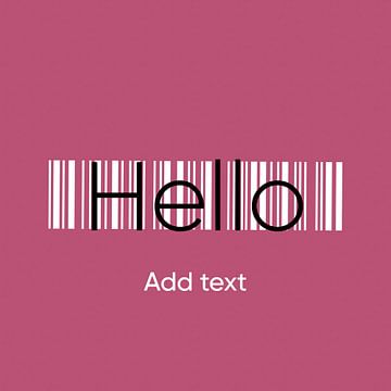 A barcode hello art. by J.a Dijkstra