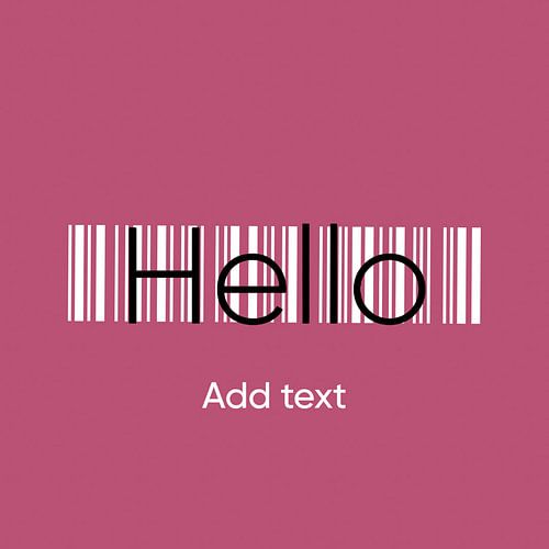 Ein Strichcode hello art.