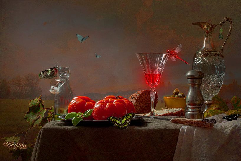 Still life 'Flat water land by Willy Sengers