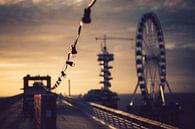 Suspended lamps on a pier during sunset by Christopher A. Dominic thumbnail