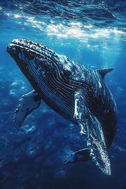 Baleines à bosse / Baleines dans l'océan sur PixelPrestige
