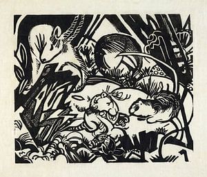 Tierlegende (1913) von Franz Marc