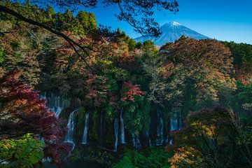 Shiraito watervallen in Fujinomiya, Japan van Anges van der Logt