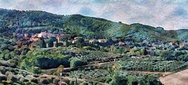 Umbrian Countryside Near Paciano Impressionist by Dorothy Berry-Lound