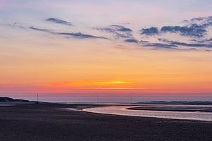 Sonnenaufgang im Wattenmeer auf der Insel Amrum