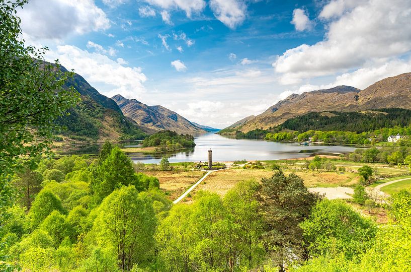 Glenfinnan Monument and Loch Shiel by Patrick Schwarzbach