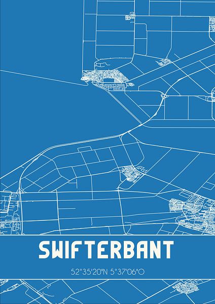 Blueprint | Map | Swifterbant (Flevoland) by Prints of Place