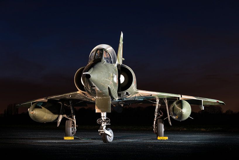 Dassault Mirage 5 bij nacht van KC Photography