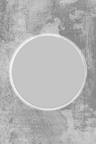 Abstracte Zen kunst. Ikigai, maan en zon. Japanse stijl in grijs en wit