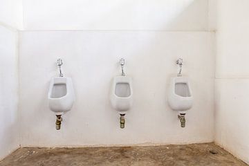 Urinoirs dans les toilettes pour hommes sur Marcel Derweduwen