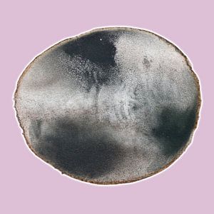Soft Haze Aqua Mineral 974 – Organische Structuren in Warm Zacht Lila Bruin Grijs