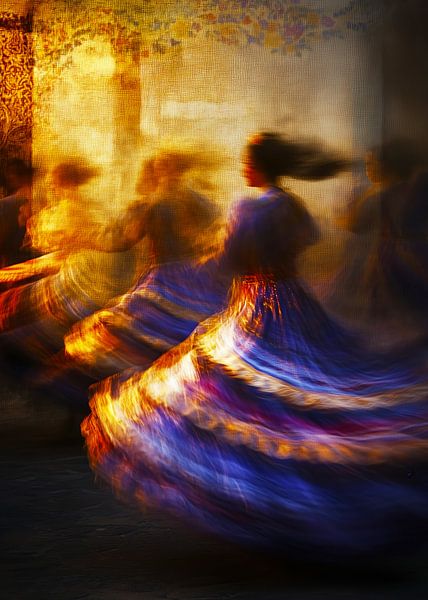 Dansende Mexicaanse vrouw van JBJart Justyna Jaszke