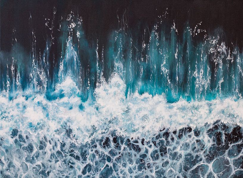 Out of the Blue - painted sea view by QEIMOY