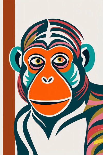 Colourful monkey in pop art style by Imperial Art House