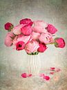 Roze ranunculus bloemen in een vaas van Lorena Cirstea thumbnail
