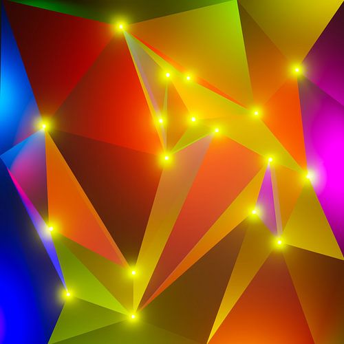 Boogschutter - Abstracte Dierenriem Constellatie Serie - Digitaal Schilderij