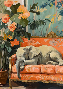 Olifant op de bank
