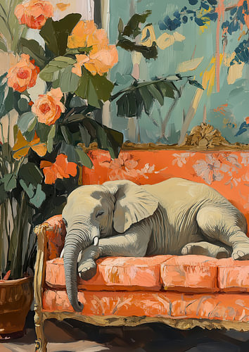 Elefant auf dem Sofa