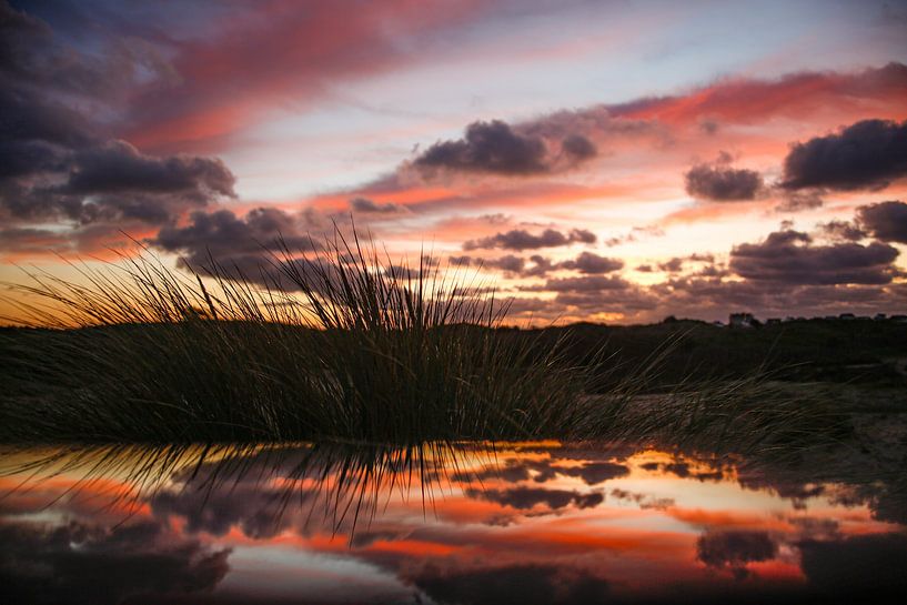 Zonsondergang Duin Zandvoort van Monique van Middelkoop