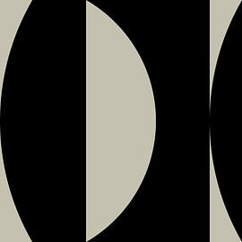 Schwarz Abstrakte Geometrische Formen Nr. 6 von Dina Dankers