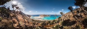 Landschap op het strand van Balos op Kreta, Griekenland. van Voss Fine Art Fotografie