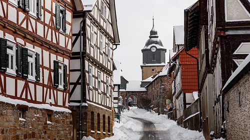Der Kirchturm von Herleshausen