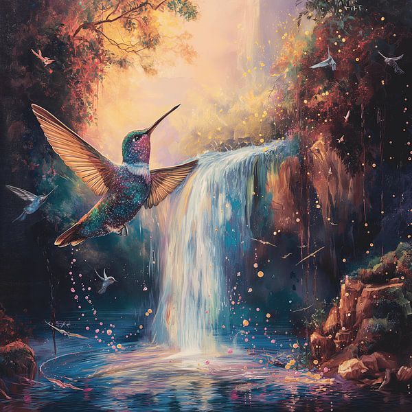 Kolibri in malerischem Stil von Mel Digital Art