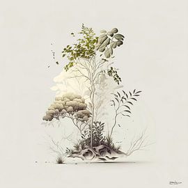 plant met zachte kleuren van Gelissen Artworks