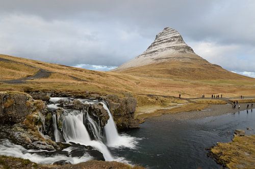 Waterfall near Kirkjufell Mountain, Iceland