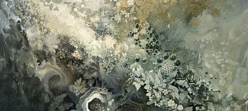 Abstract Schilderij | Hidden Floral Universe van Kunst Kriebels