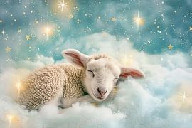 Schlafendes Lamm von Poster Art Shop