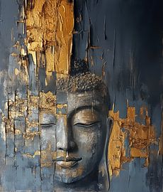 Buddha Portrait in Japandi Style by Wilma Mesman
