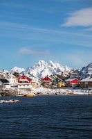 Rustic Norwegian village in the Lofoten Islands