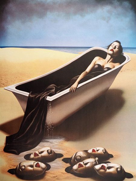 Mystique Femme Plage Baignoire Poissons Visages Transformation Mystérieux par gm_designs