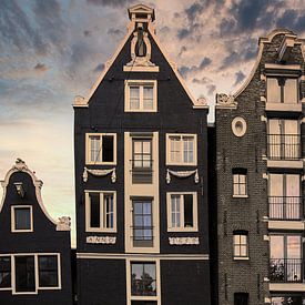 Grachtenpanden Amsterdam van PixelPower