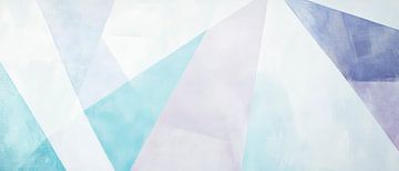 Geometrische kleurverlopen in pasteltinten van Poster Art Shop
