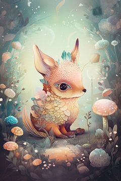 Cute Fox by Digitale Schilderijen